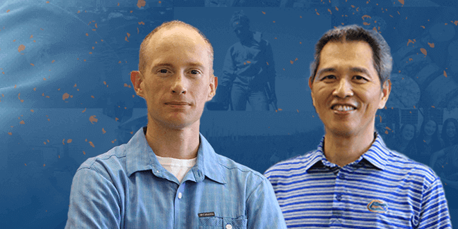 From left: William (Brad) Vass, Ph.D. student, and Chang-Yu Wu, Ph.D., professor, ESSIE