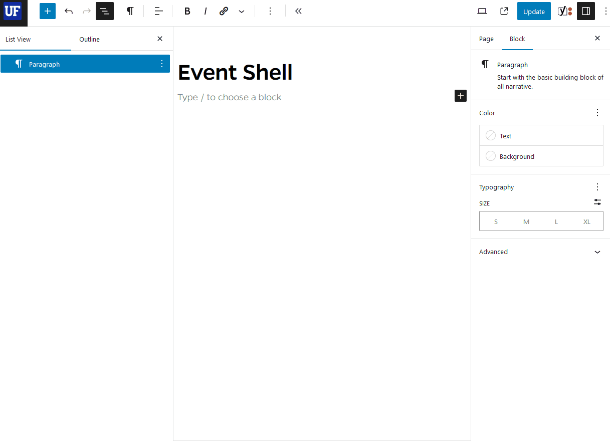 How to add events in the Event Shell Mercury block