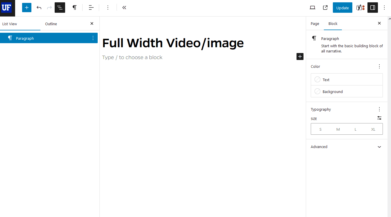 How to insert a fullwidth video or image block in Mercury