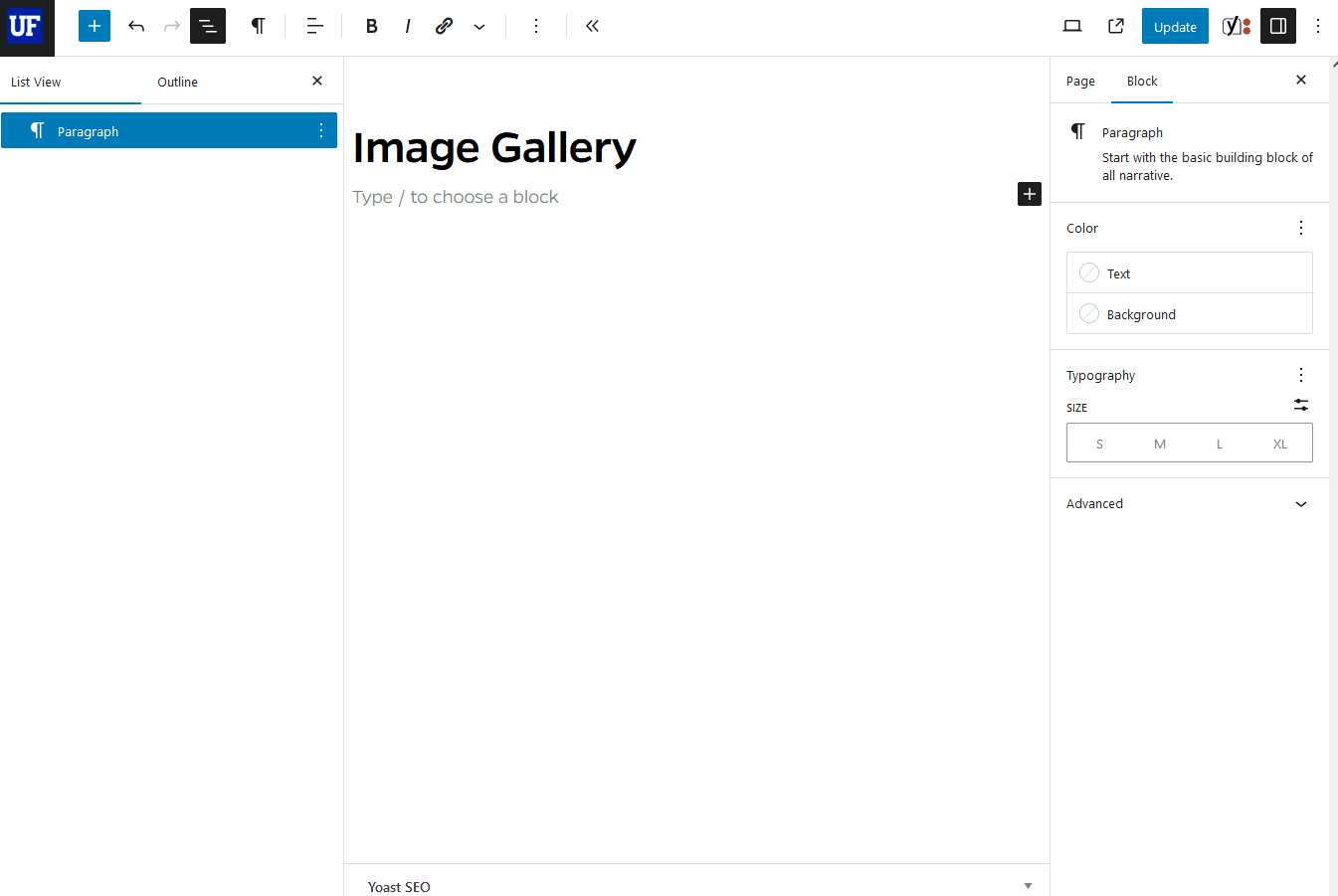 How to add an image gallery block in Mercury