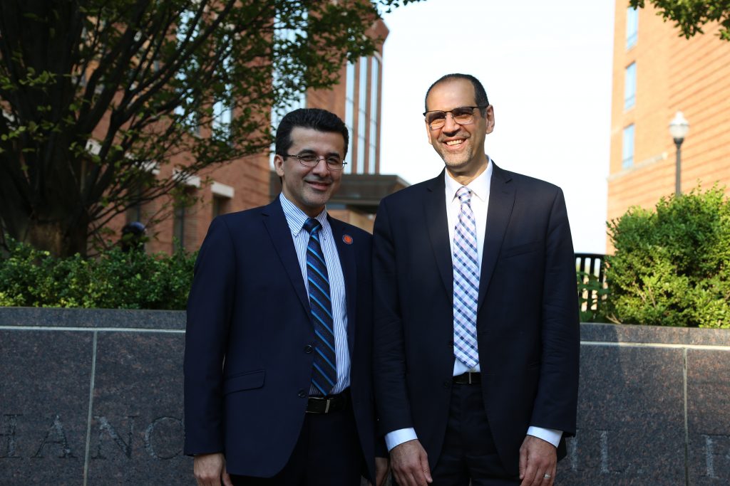 Dr. Mark Tehranipoor, Ph.D. (UF) and Dr. Waleed Khalil, Ph.D. (Ohio State), co-directors of the CYAN and MEST Centers of Excellence