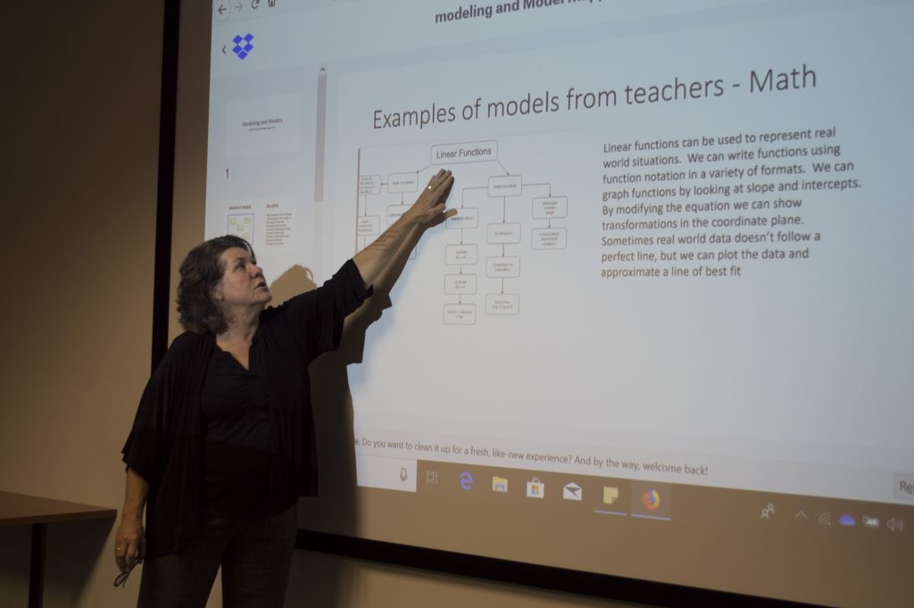 Nancy J. Ruzycki, Ph.D. leads session at UF Professional Development Workshop for STEM Teachers