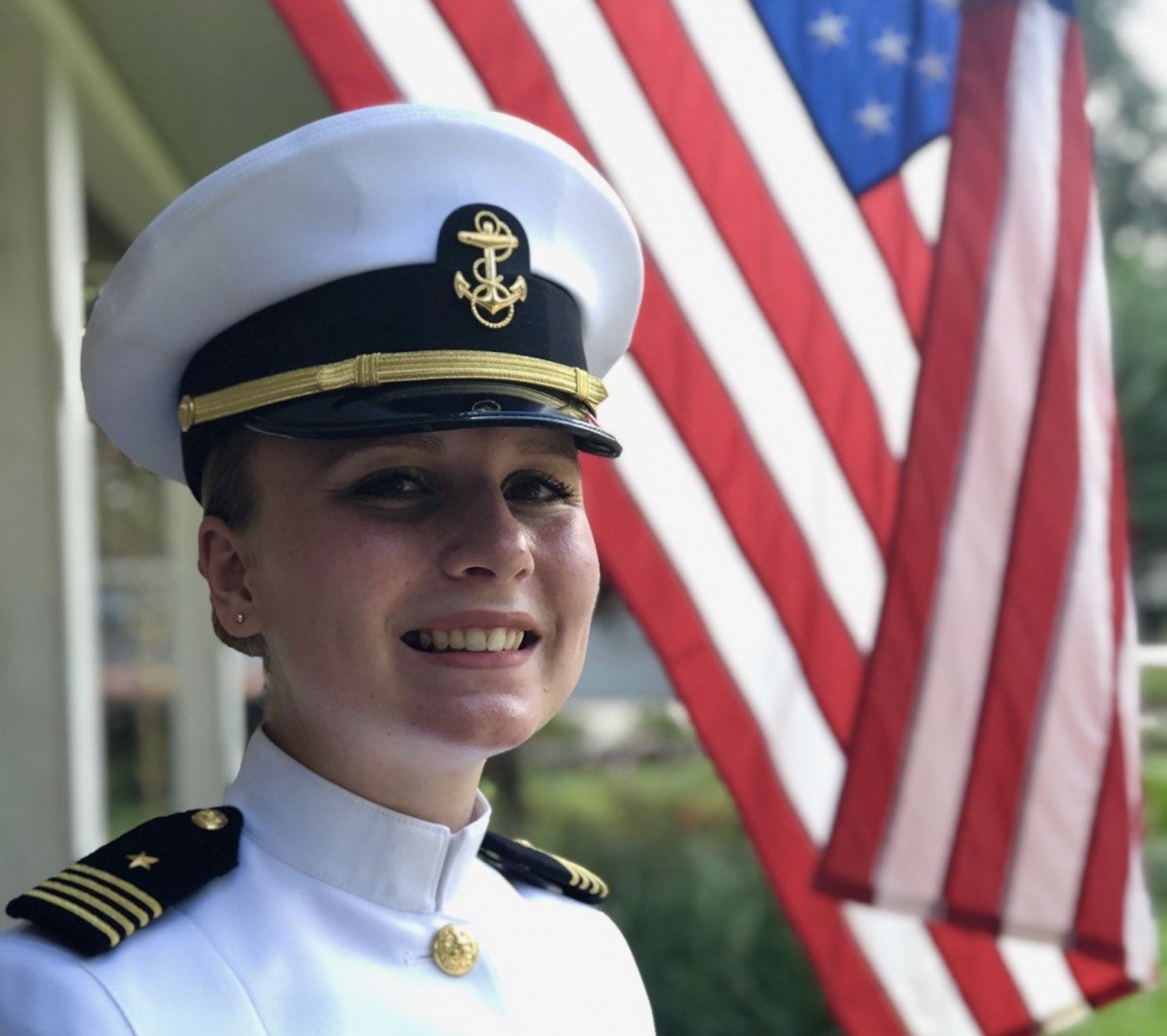 Jennifer Fillebrown in navy uniform