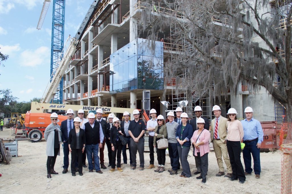 Group photo in front of building