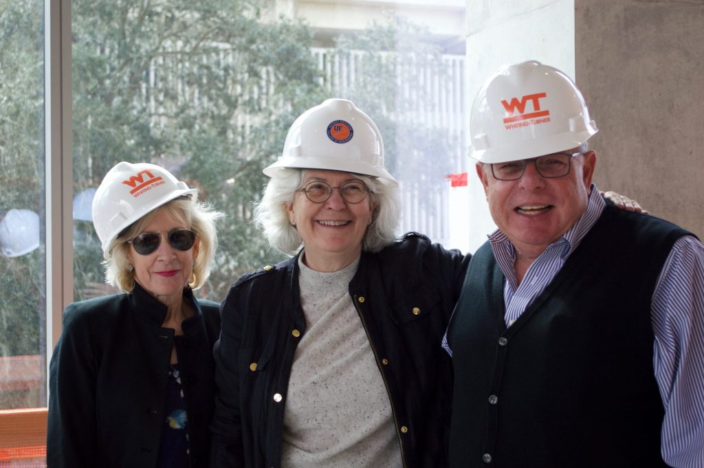 Group photo with hard hats