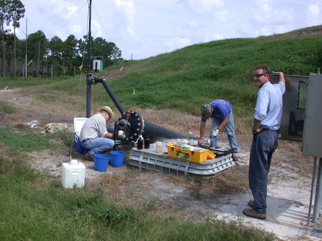 ESSIE graduate students, such as the student shown here, build their research programs around solid waste and landfill-related questions posed by scientific, regulatory and industrial professionals.