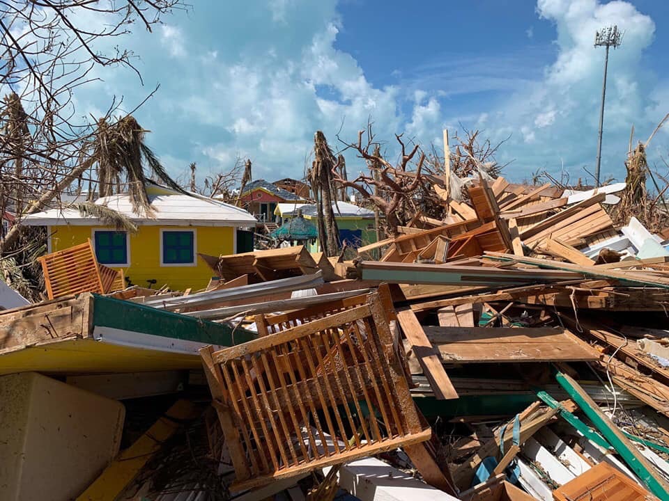 House demolished by hurricane.