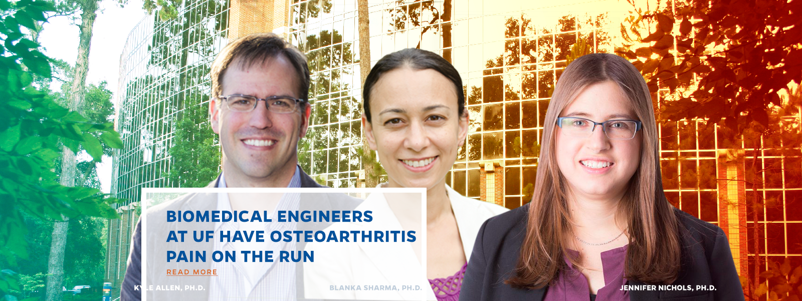 BIOMEDICAL ENGINEERS AT UF HAVE OSTEOARTHRITIS PAIN ON THE RUN