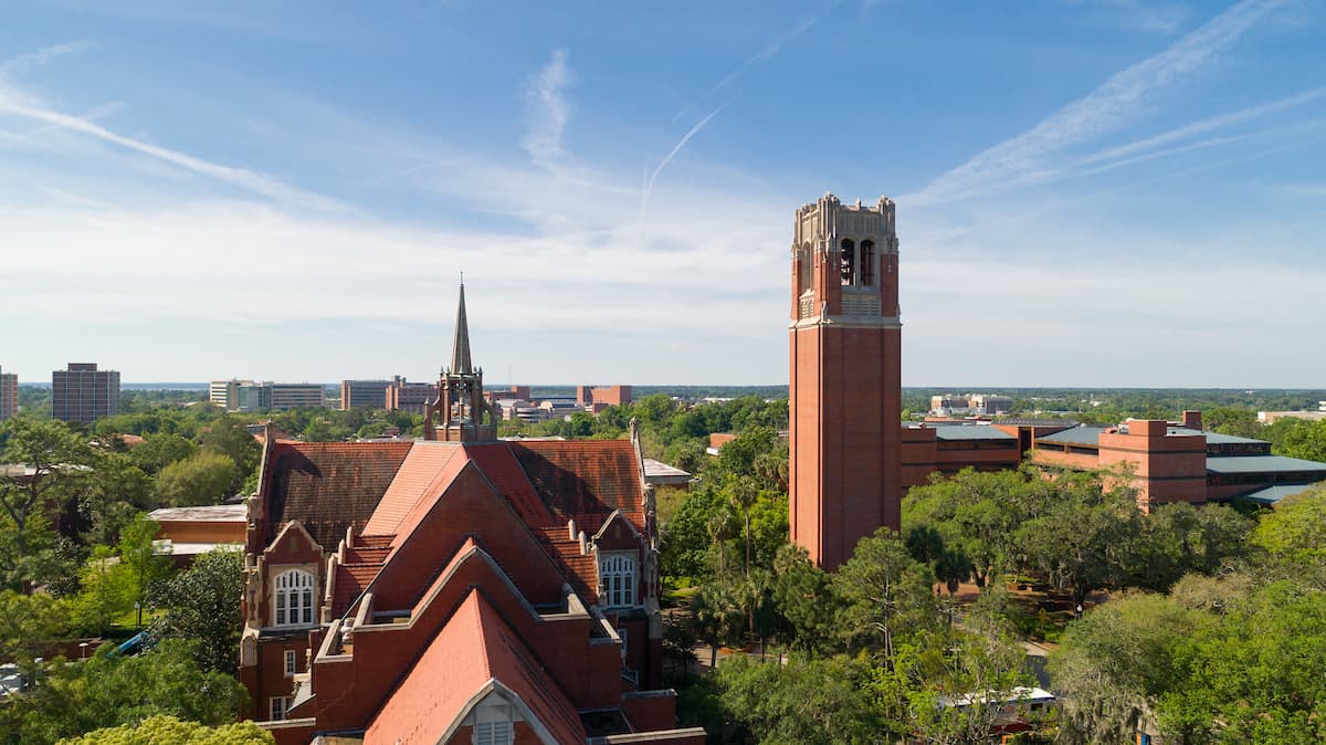 Photo of UF campus featuring Century Tower
