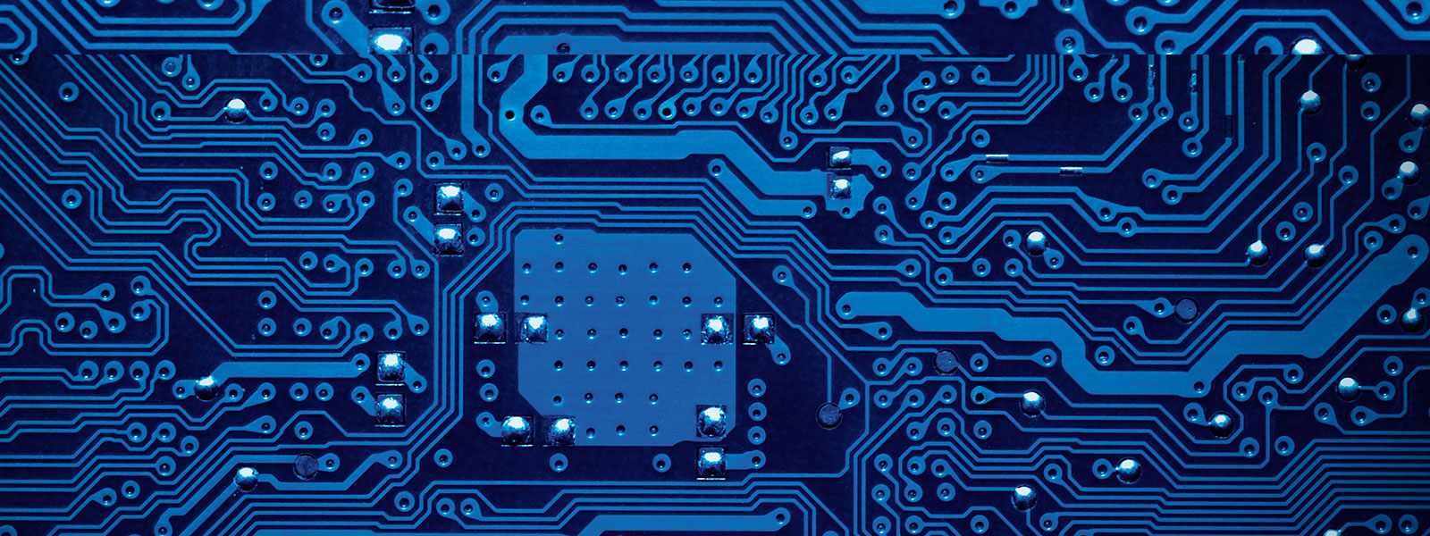 Image of a blue circuit board