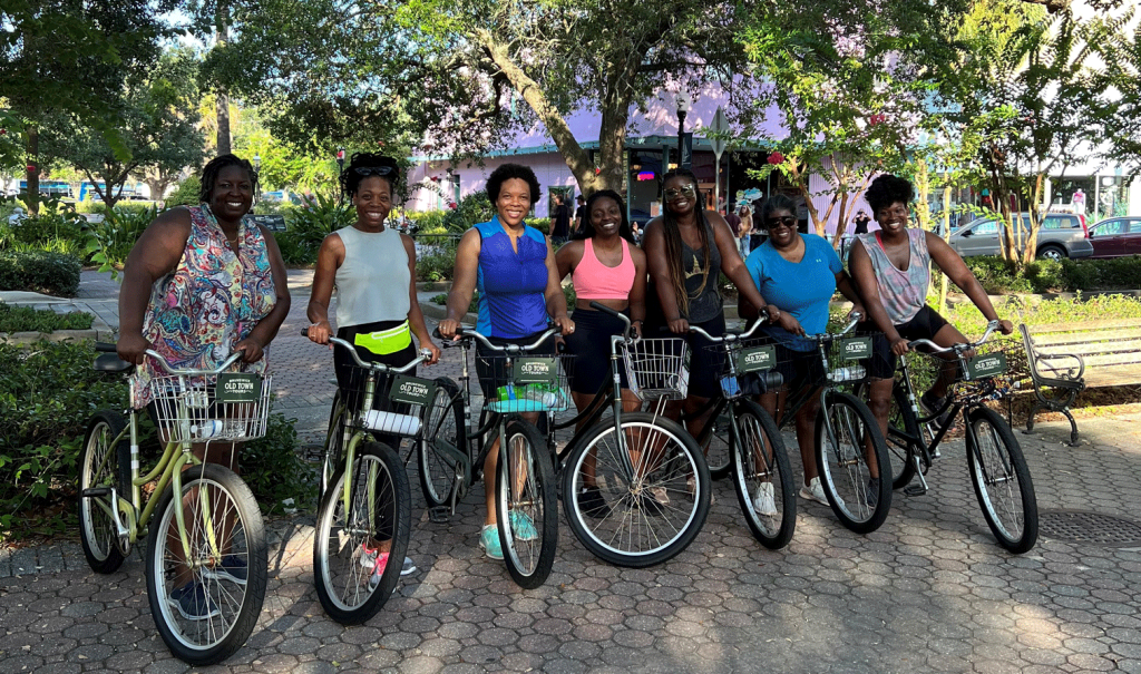 Jeremy Waisome, third from left, pictured during a retreat she organized this summer for Black female College of Engineering faculty. The retreat was held in Brunswick, Georgia.
