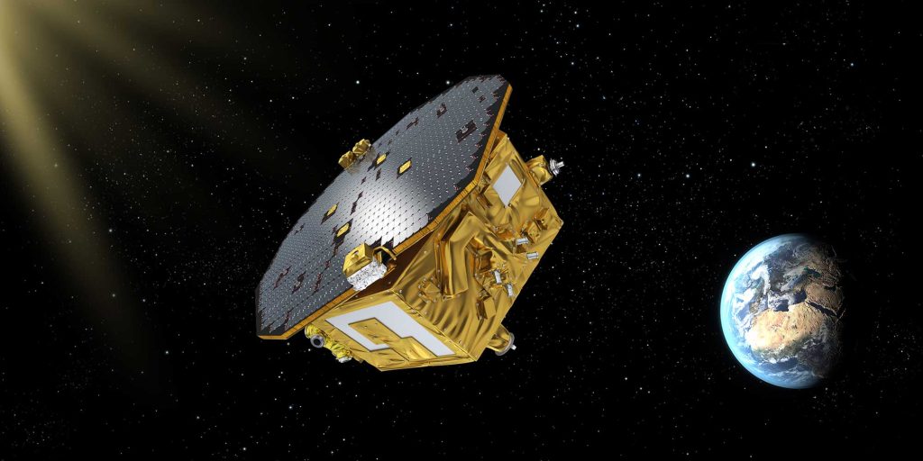 Artist's impression of the LISA satellite