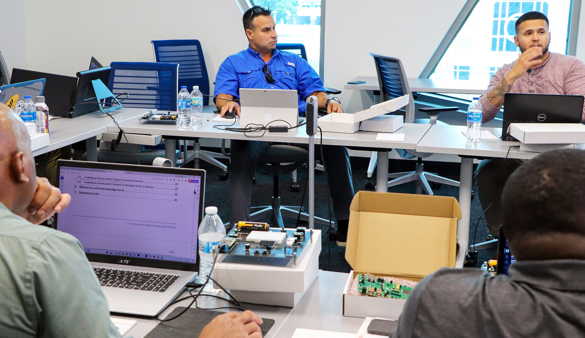 Participants in the VETS-HASTE program learn cybersecurity skills.