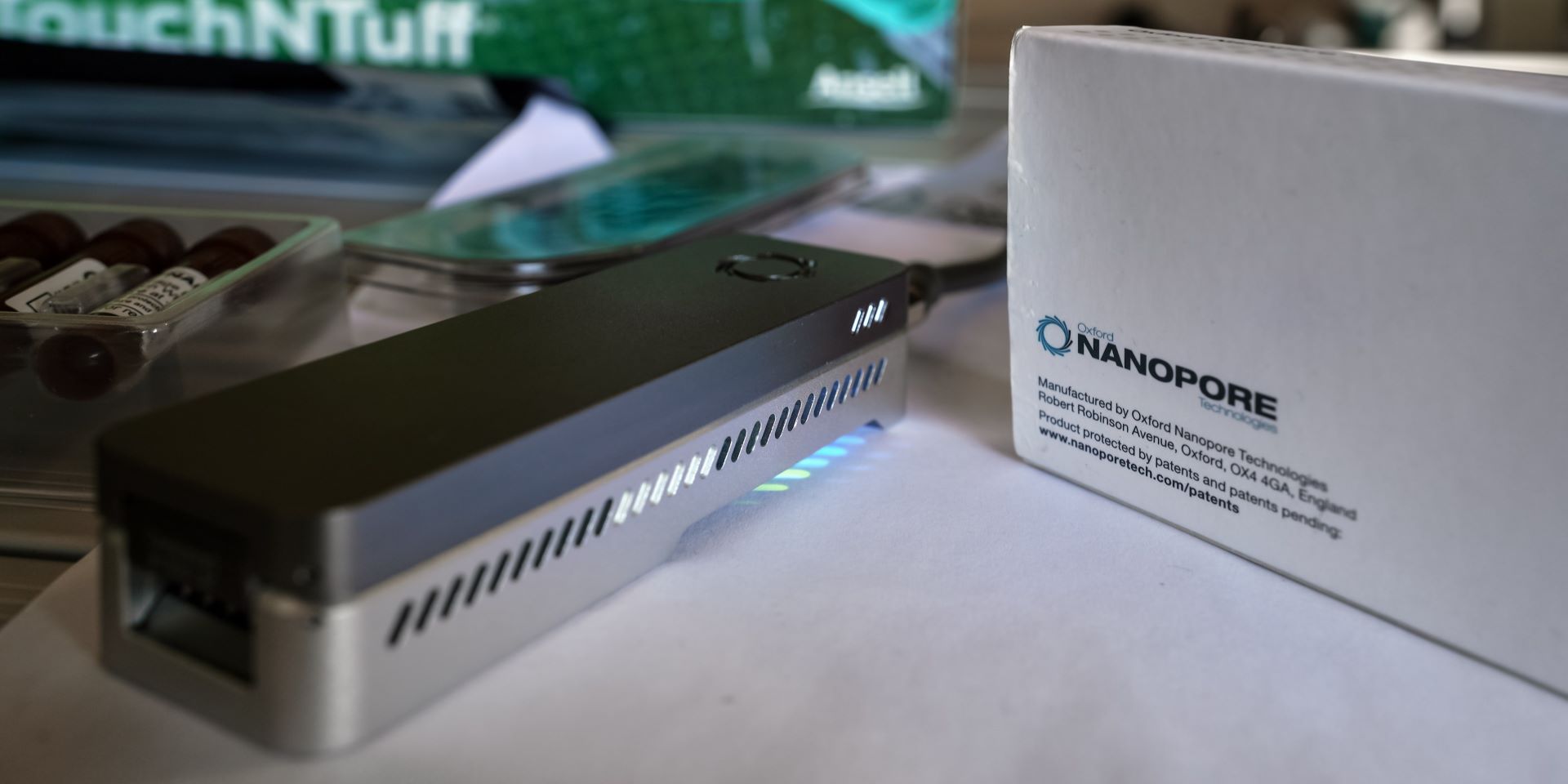 A genetic sequencer from Oxford Nanopore Technologies