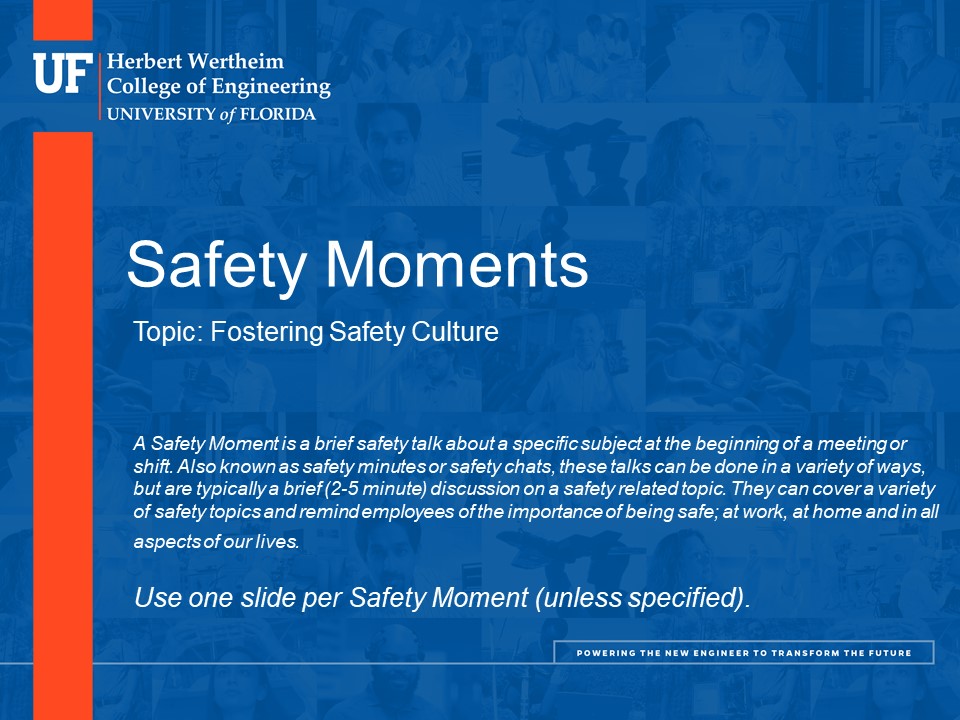 Safety Moments - Safety