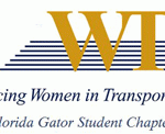 Logo for WTS that says "Advancing Women in Transportation Florida Gator Student Chapter"
