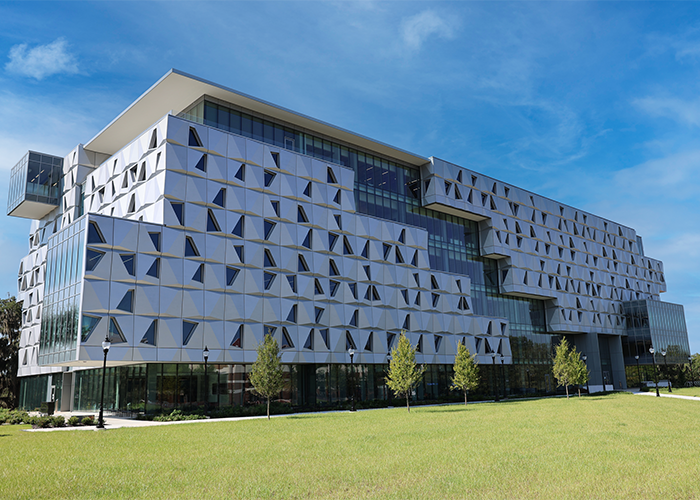 An exterior photo of Malachowsky Hall for Data Science and Information Technology