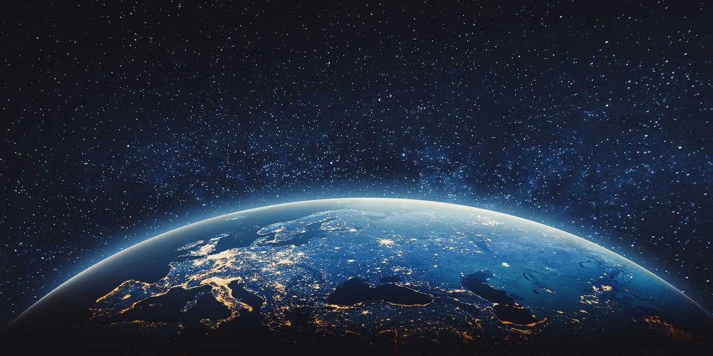 A photo of Earth seen from space